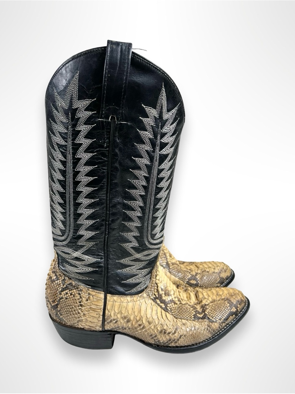 COWTOWN vintage 80s python skin western boots - Picture 2 of 7